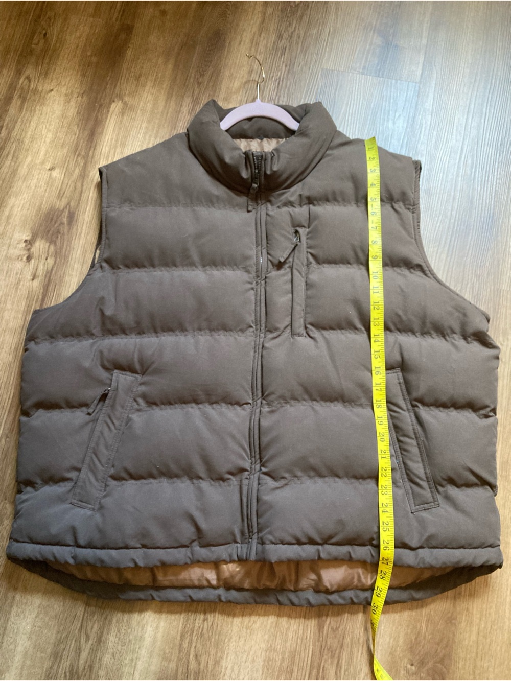 St. John’s Bay Mens Brown Zip-up Puffer Vest 3X - Picture 5 of 6
